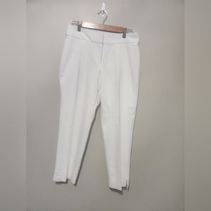 Michael Kors Womens White Ankle Pant Size 6 Slits at Ankle